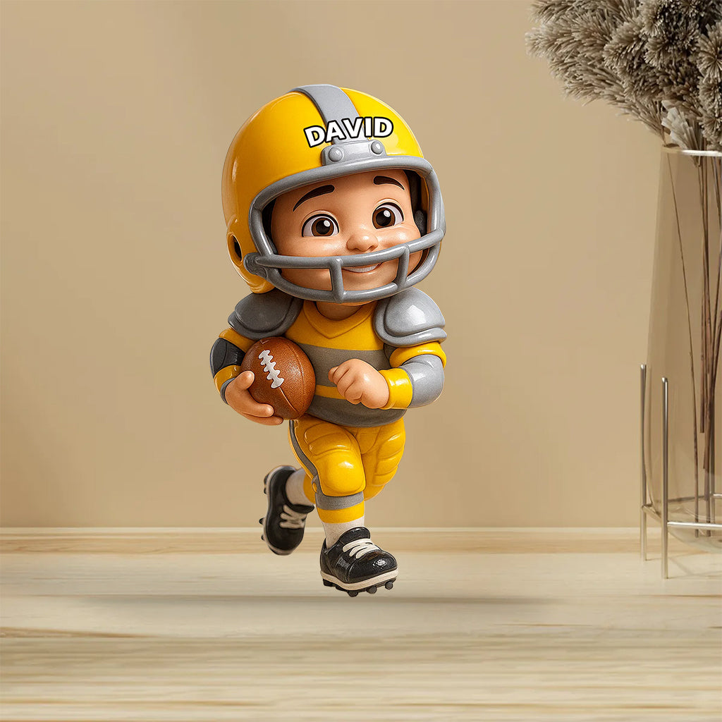 Jour de match - Plaque acrylique personnalisée en forme de ballon de football