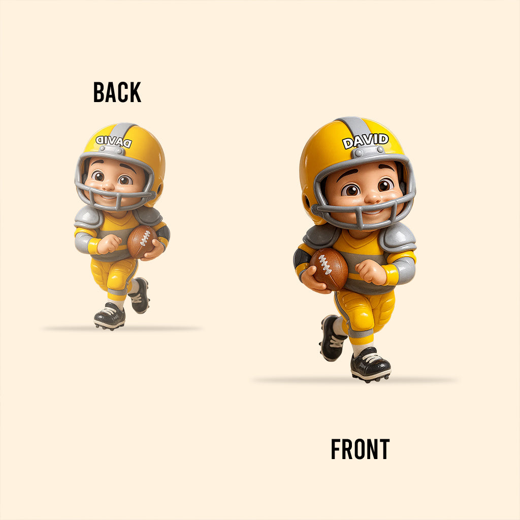 Jour de match - Plaque acrylique personnalisée en forme de ballon de football