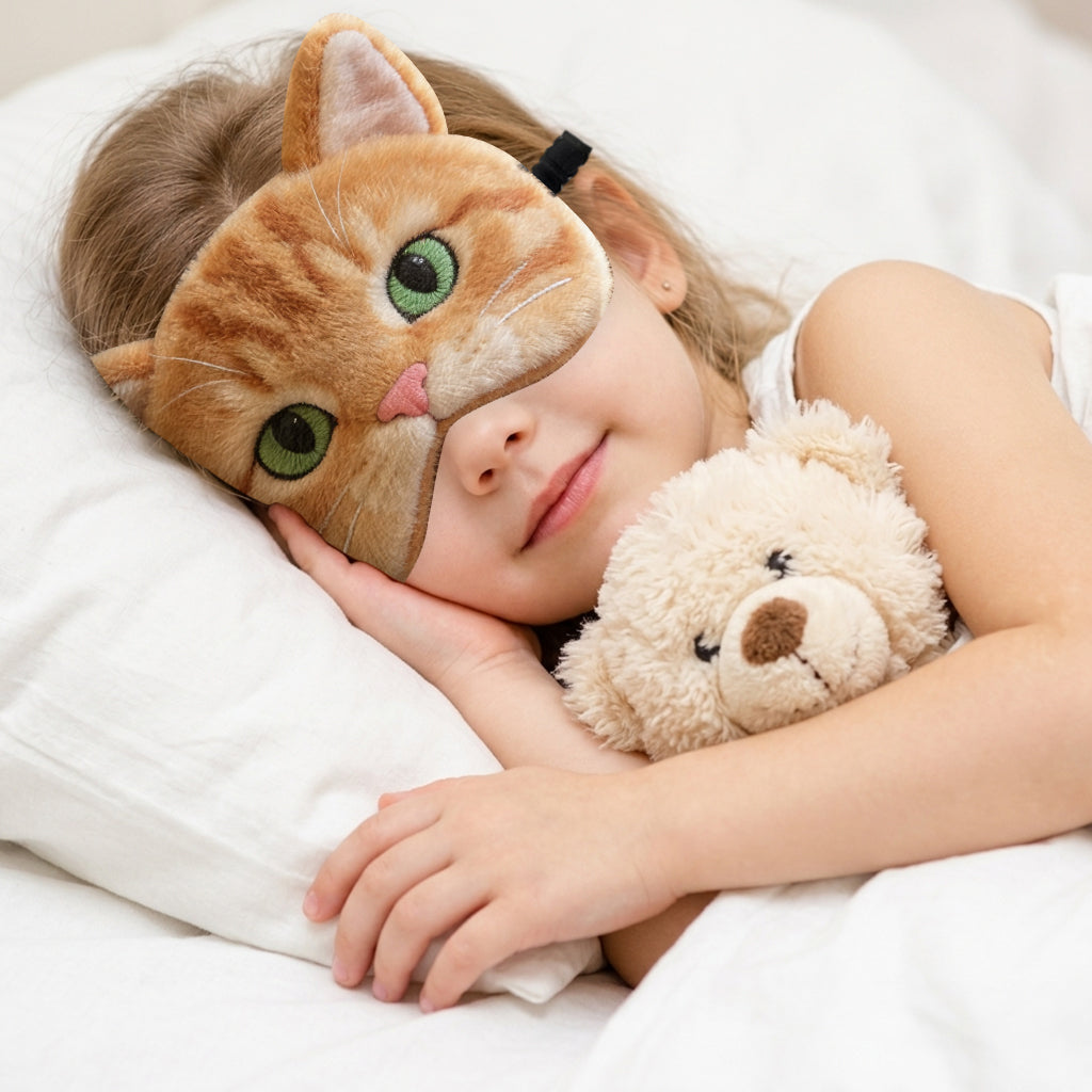 Heures Heureuses - Masque de Sommeil Rafraîchissant Personnalisé pour Chat