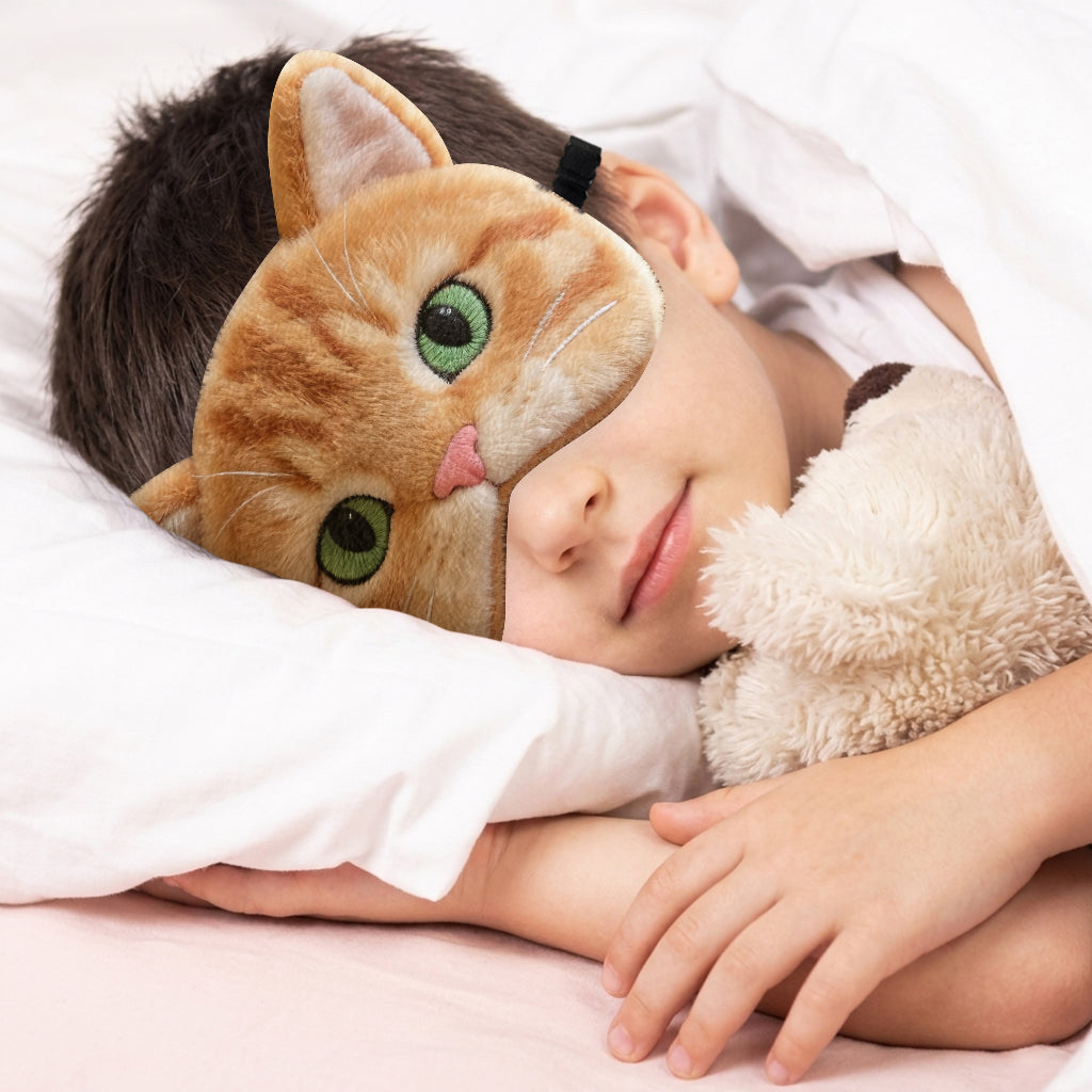 Heures Heureuses - Masque de Sommeil Rafraîchissant Personnalisé pour Chat