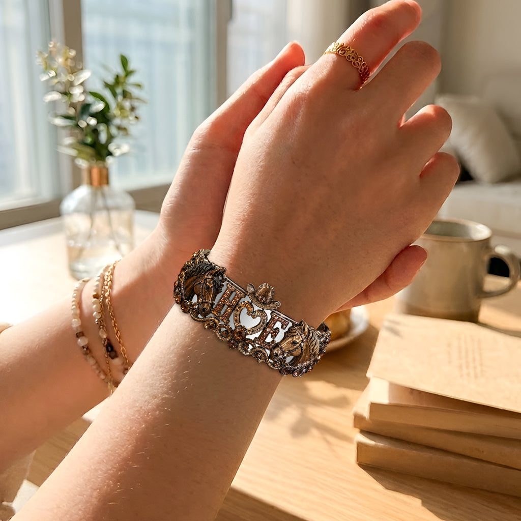 Cadeau Couple Initiale Amour Éternel - Bracelet Personnalisé en Aluminium