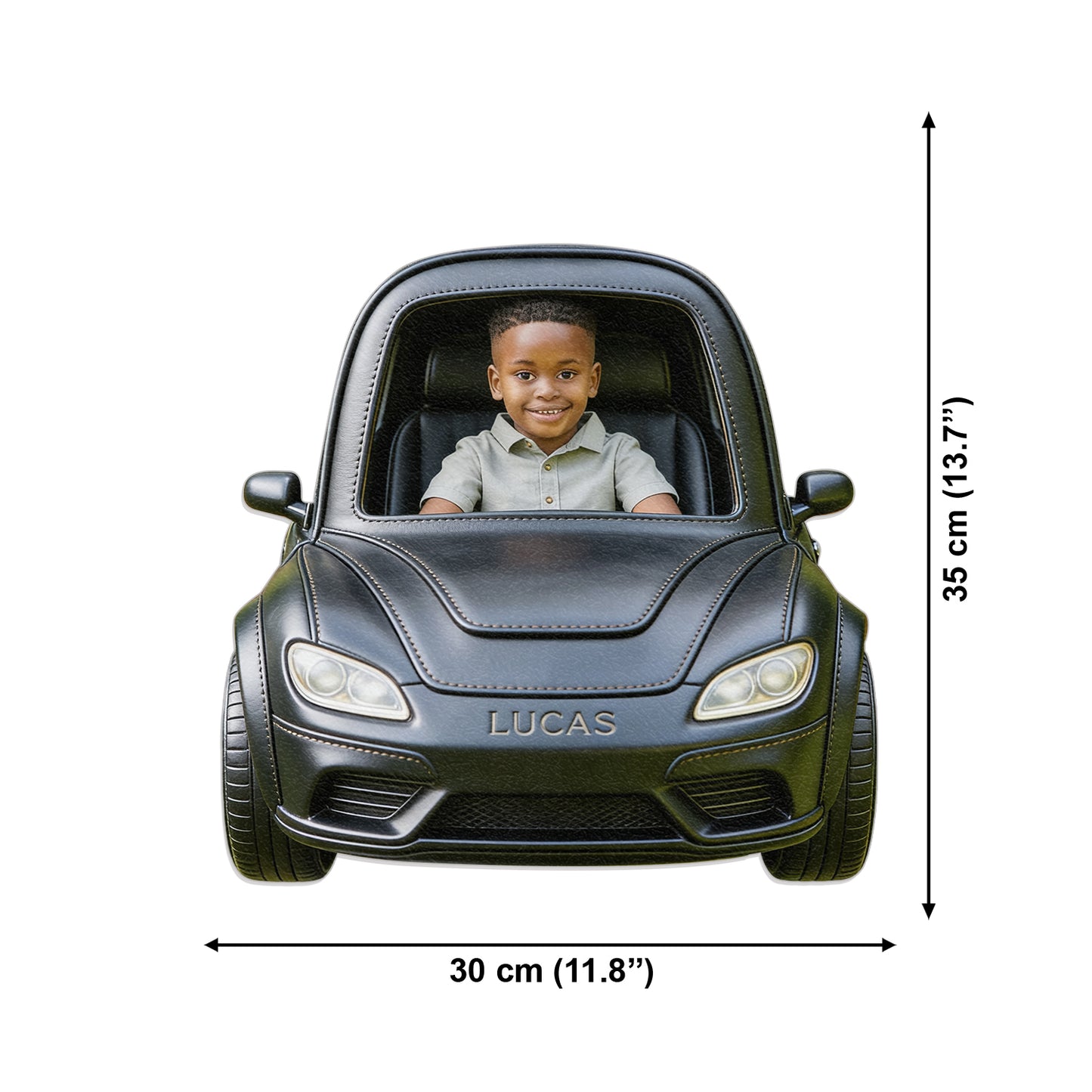 Custom From Photo And Vehicle - Personalized Kid Changeable Leather Patch Backpack