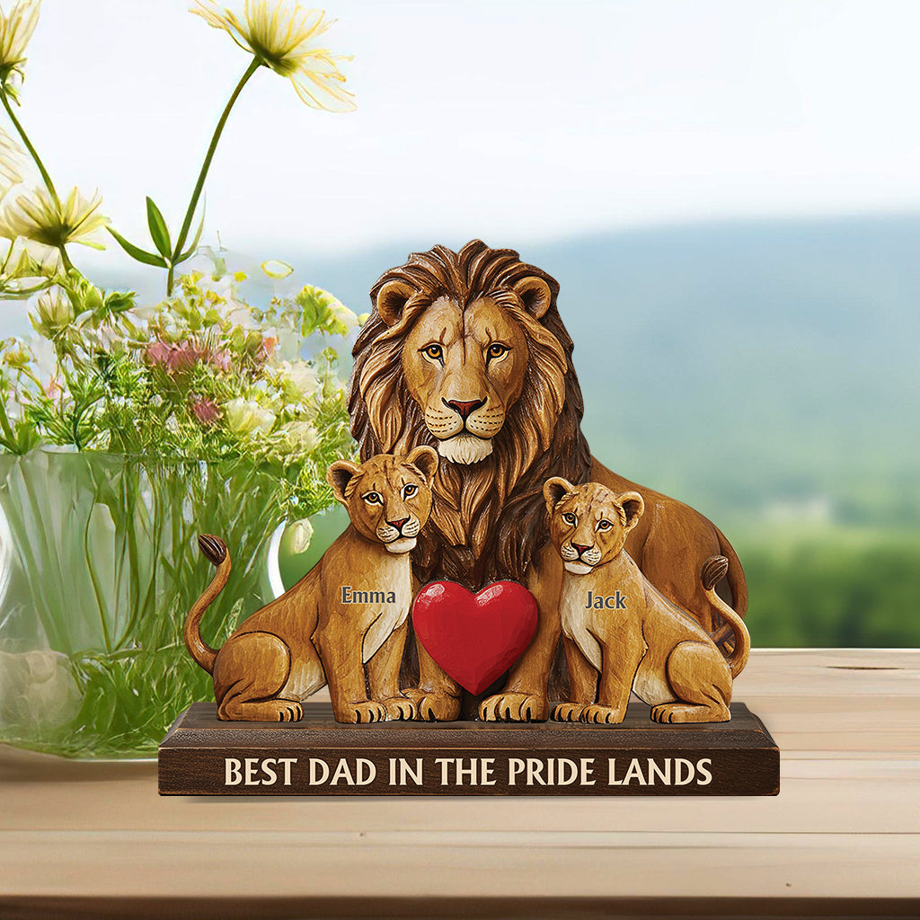 Best Dad Ever - Personalized Father Shaped Wooden Puzzle