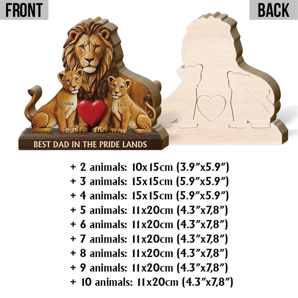 Best Dad Ever - Personalized Father Shaped Wooden Puzzle