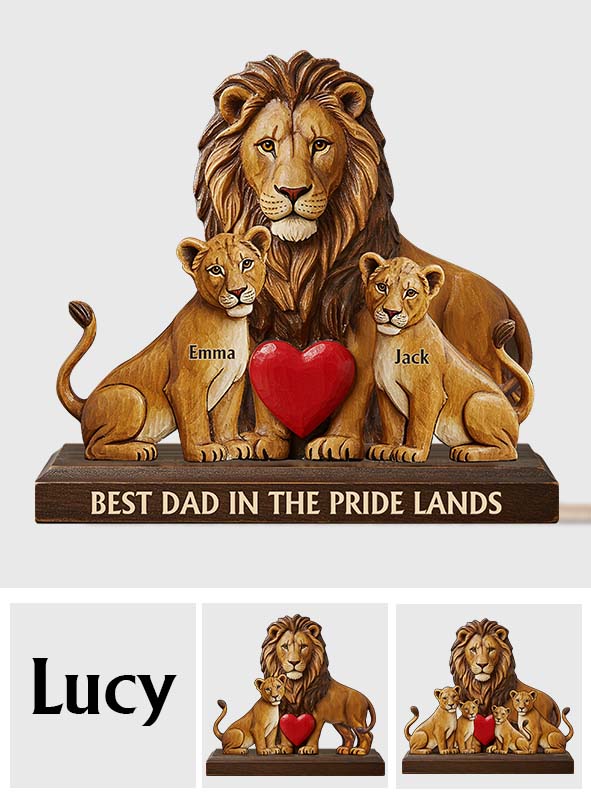Best Dad Ever - Personalized Father Shaped Wooden Puzzle