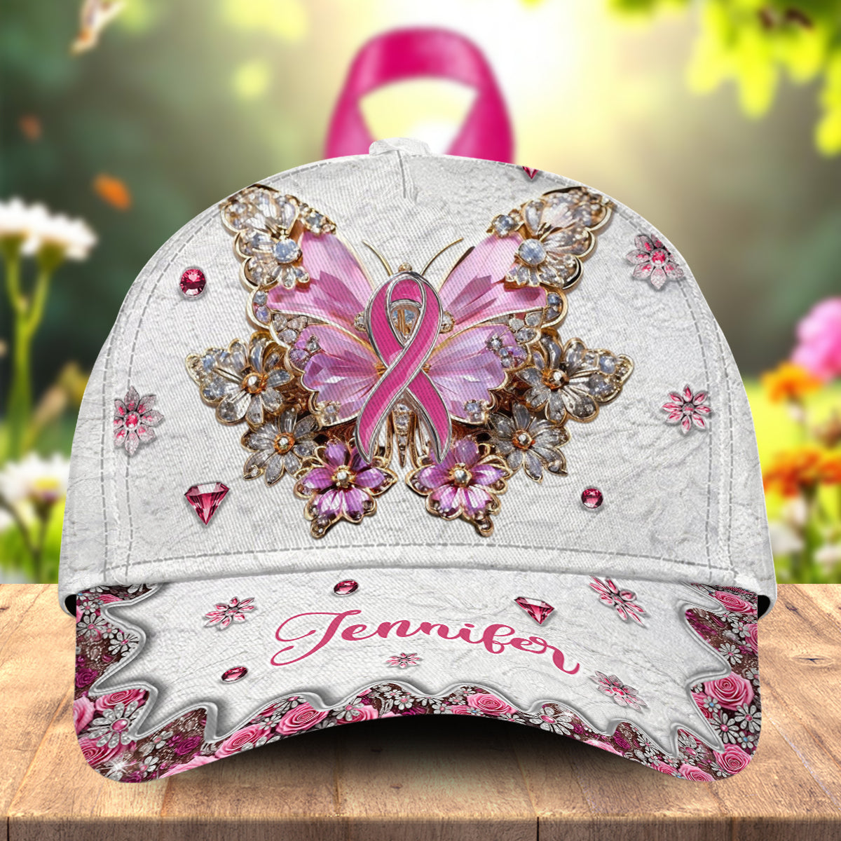 Faith Hope Love - Personalized Breast Cancer Awareness Classic Cap