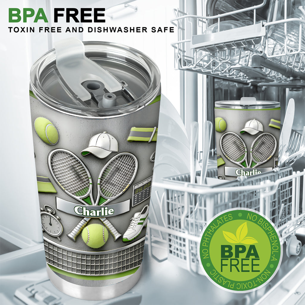 J'adore le tennis - Gobelet isotherme personnalisé « Love Tennis »