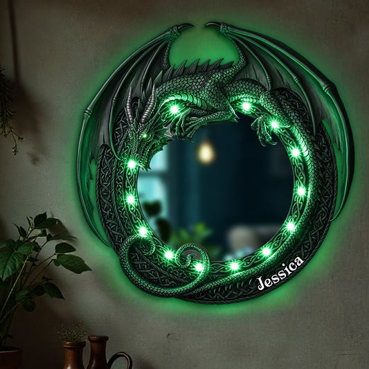 Miroir mural Dragon personnalisé avec lumière LED Amazing Dragon