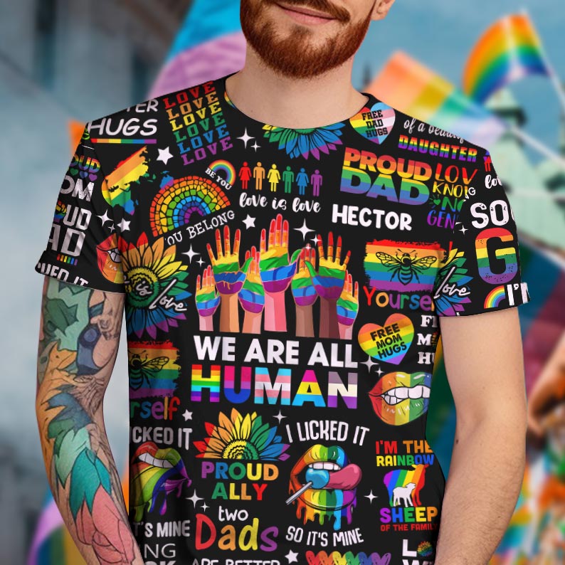 Human Rights Are Not Optional - Personalized LGBT Support All Over Shirt