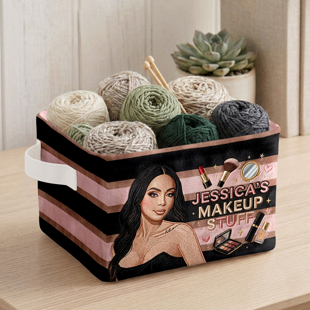 Aimez Être Maquilleur - Panier de Rangement Rectangulaire Personnalisé