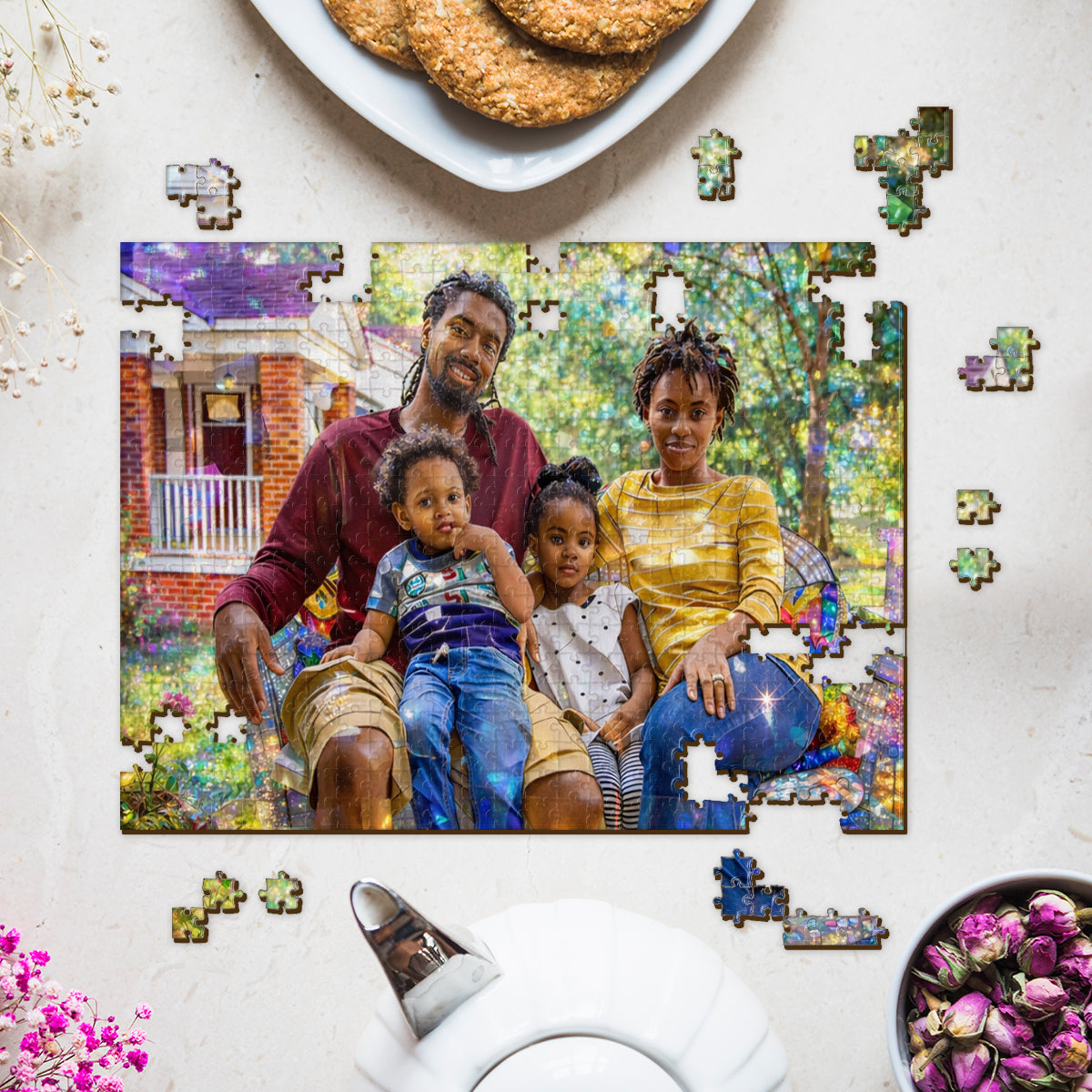 Love Family, Home Decor - Personalized Family Jigsaw Puzzle