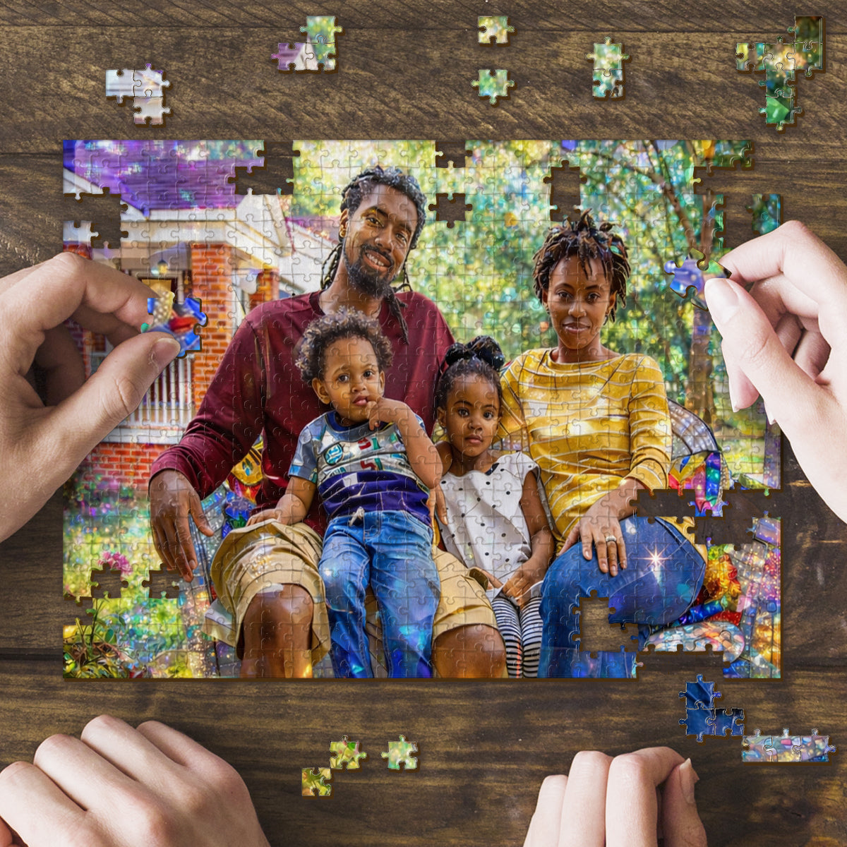 Love Family, Home Decor - Personalized Family Jigsaw Puzzle