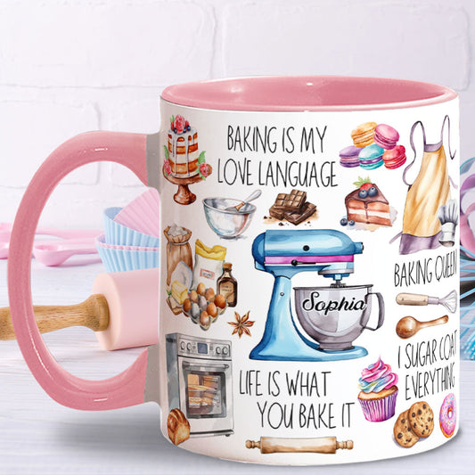 La pâtisserie, c'est ma façon d'exprimer mon amour - Mug personnalisé « Pâtisserie »