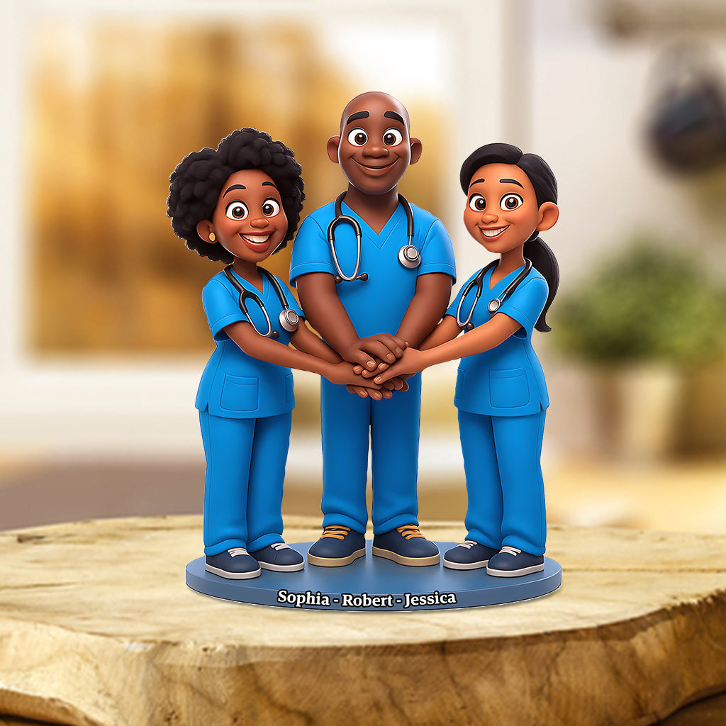 Infirmière fière - Plaque acrylique personnalisée en forme de morphologie pour infirmière