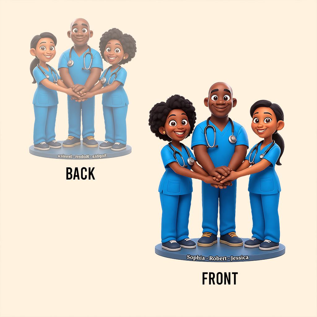 Infirmière fière - Plaque acrylique personnalisée en forme de morphologie pour infirmière