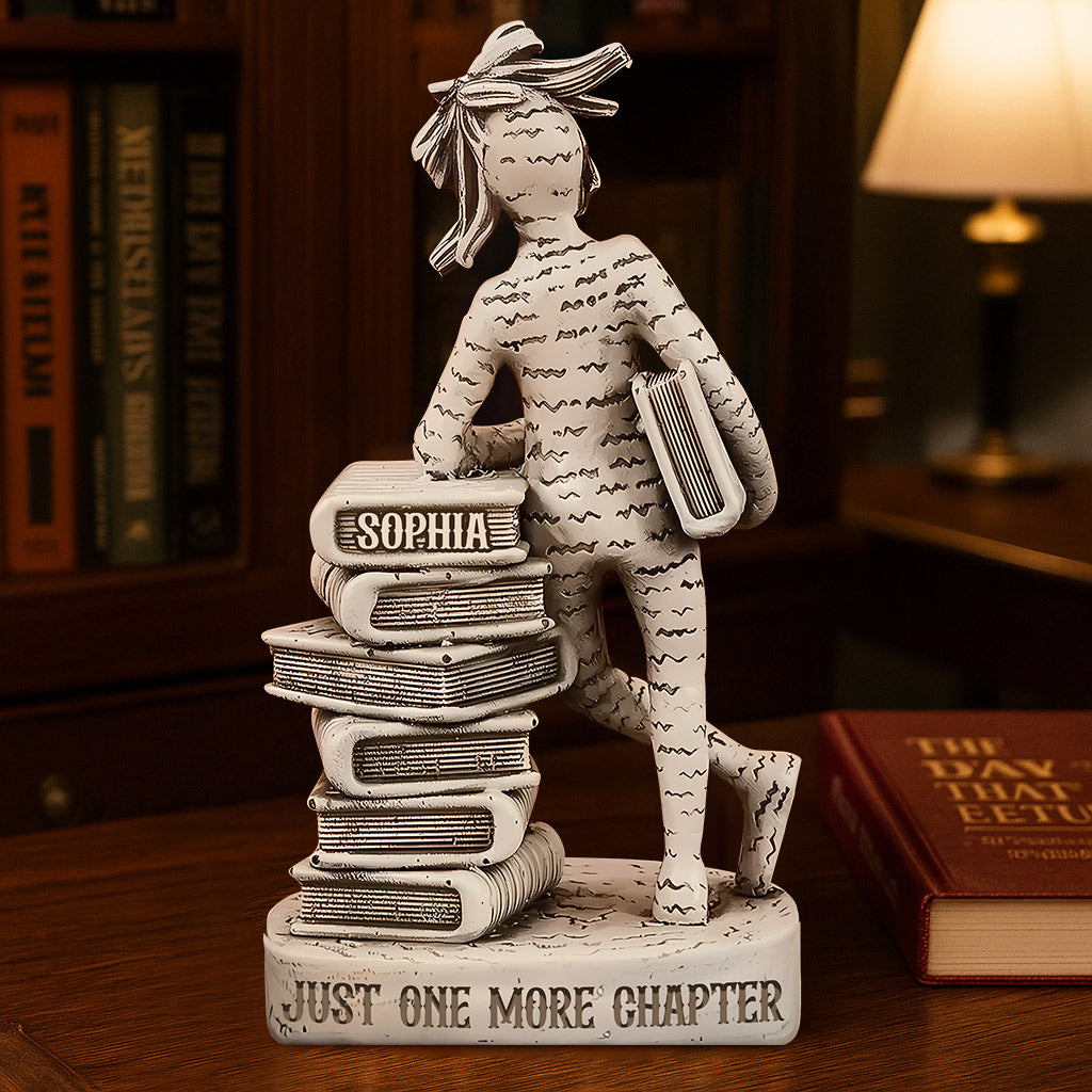 Juste un chapitre de plus - Plaque en bois personnalisée en forme de livre