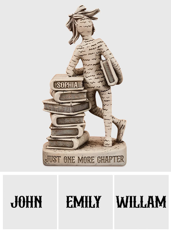 Juste un chapitre de plus - Plaque en bois personnalisée en forme de livre