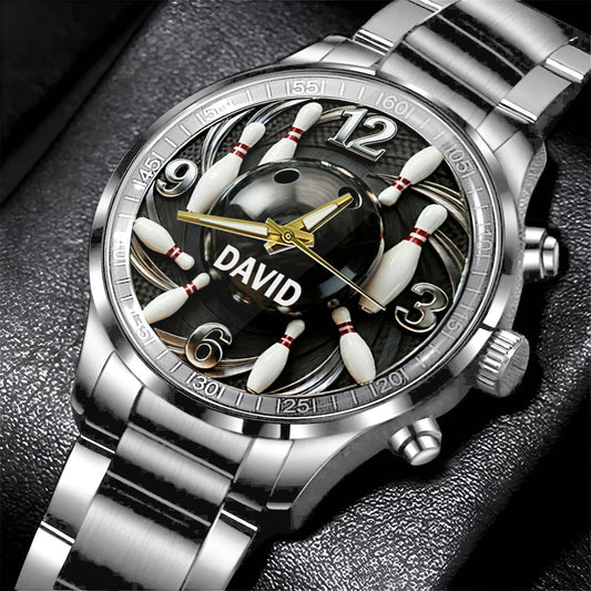 Boule de bowling - Montre-bracelet de bowling personnalisée