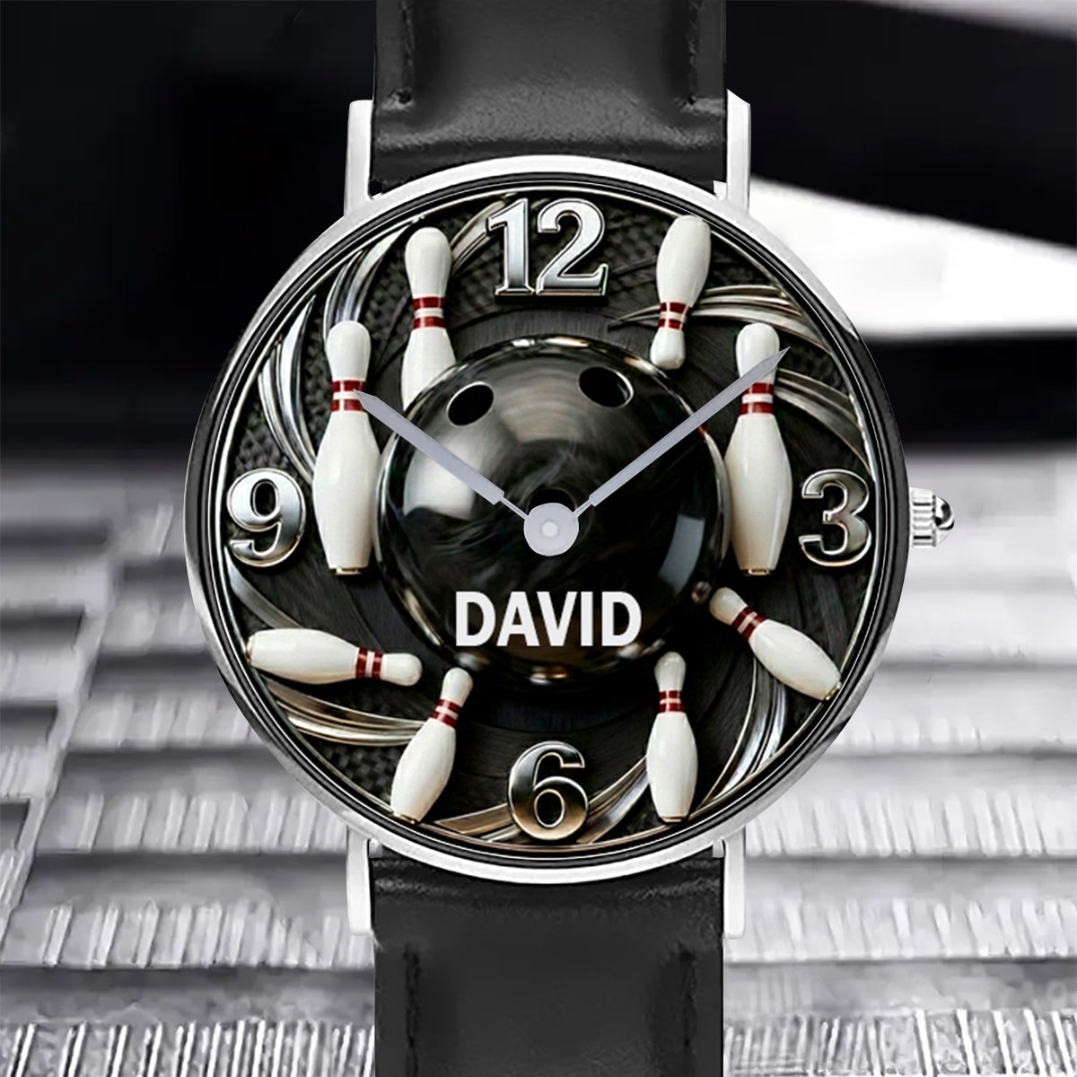 Boule de bowling - Montre-bracelet de bowling personnalisée