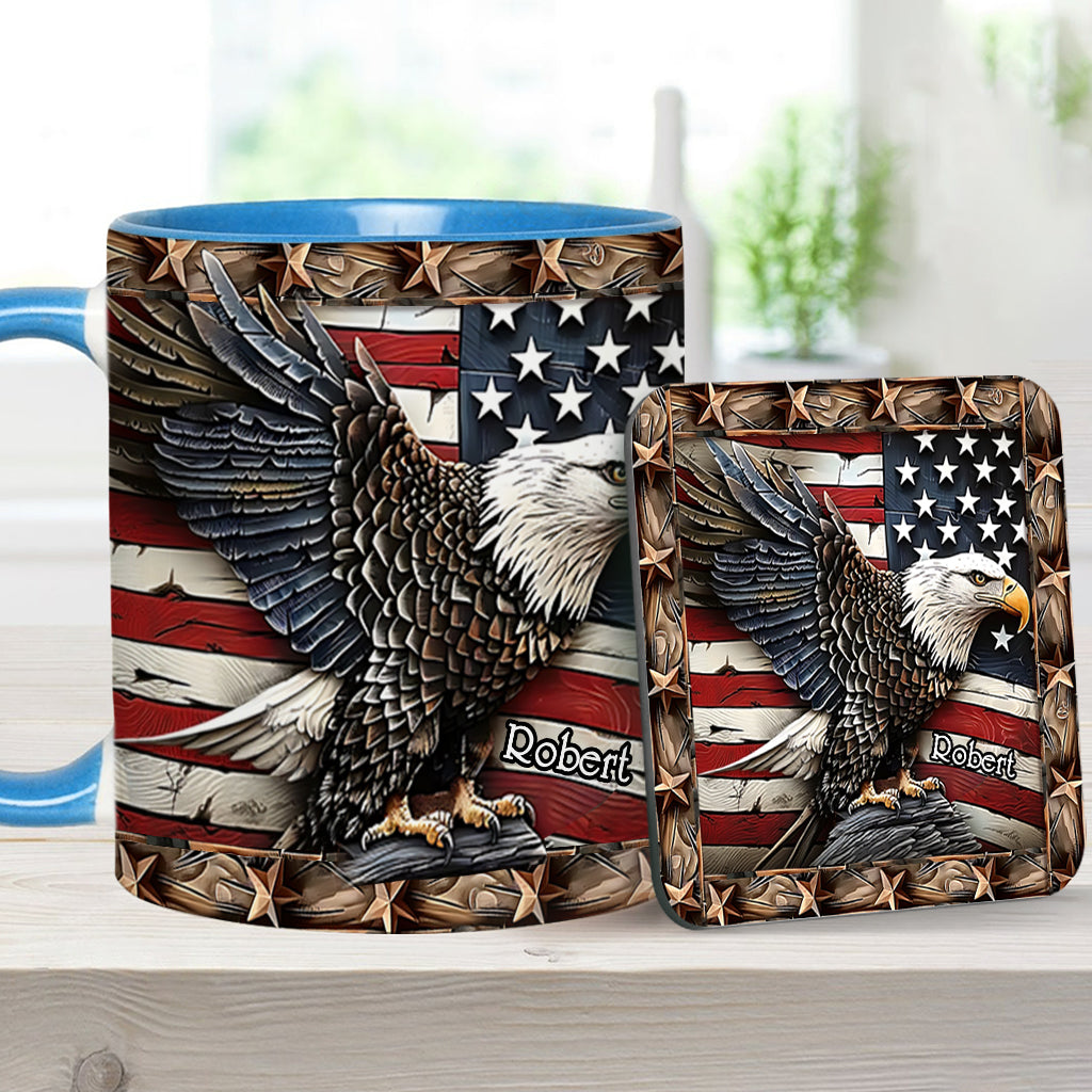 Strong Bald Eagle - Personalized Bald Eagle Accent Mug