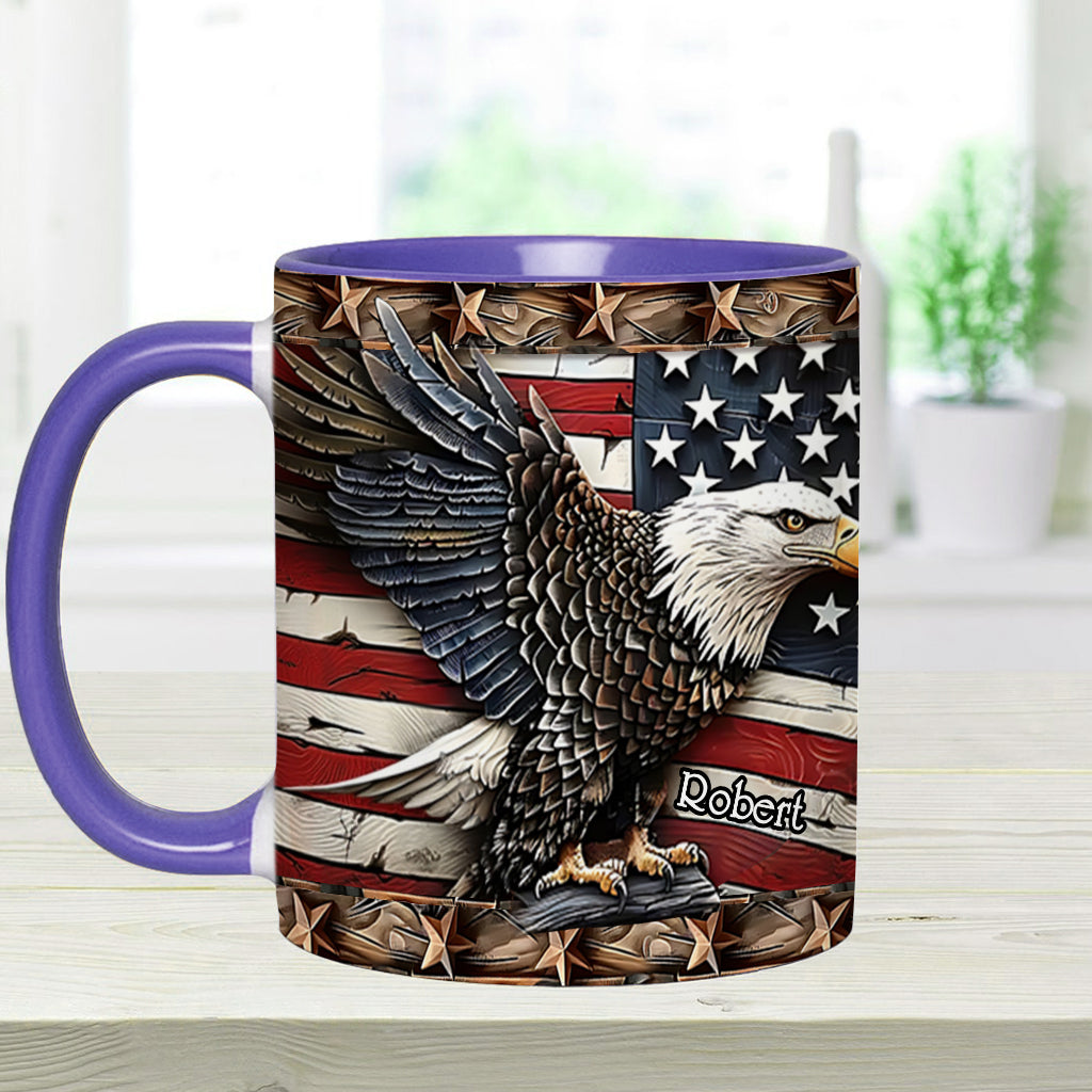 Strong Bald Eagle - Personalized Bald Eagle Accent Mug