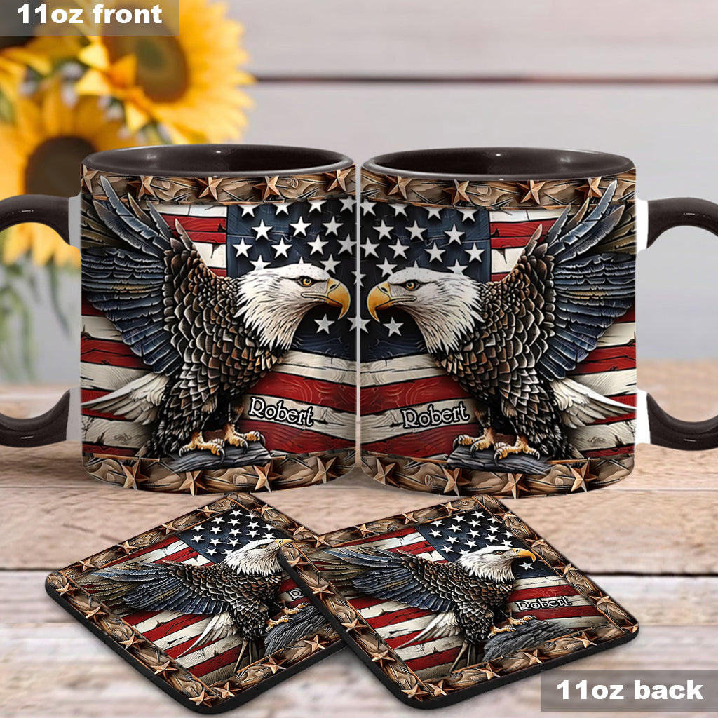 Strong Bald Eagle - Personalized Bald Eagle Accent Mug