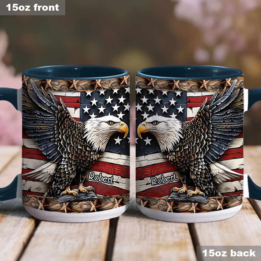 Strong Bald Eagle - Personalized Bald Eagle Accent Mug