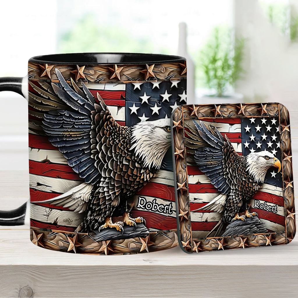 Strong Bald Eagle - Personalized Bald Eagle Accent Mug