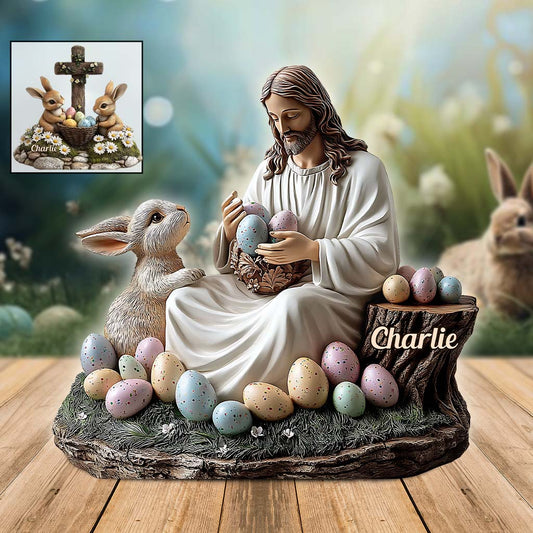 Il est ressuscité - Plaque acrylique chrétienne personnalisée en forme sur mesure