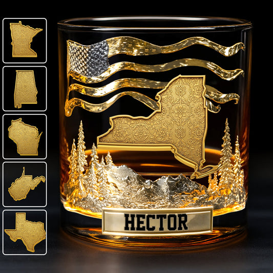 Le verre à whisky de luxe personnalisé State Pride