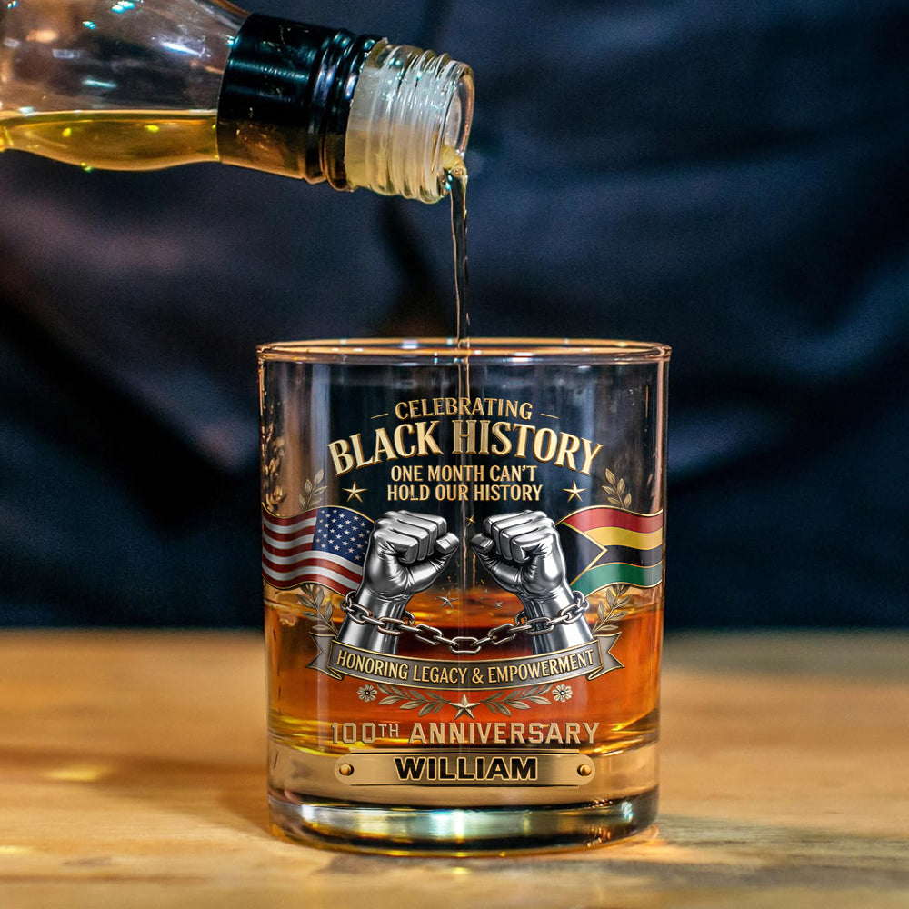 Mois de l'histoire des Noirs - Coffret de carafe à whisky afro-américaine personnalisée