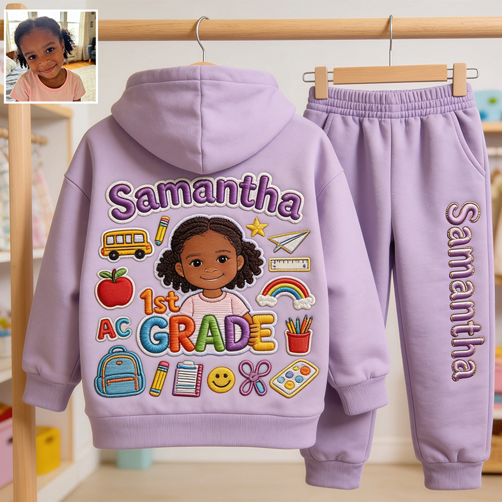 Back To School - Personalized Kid Kid Hoodie & Kid Jogger Sweatpants