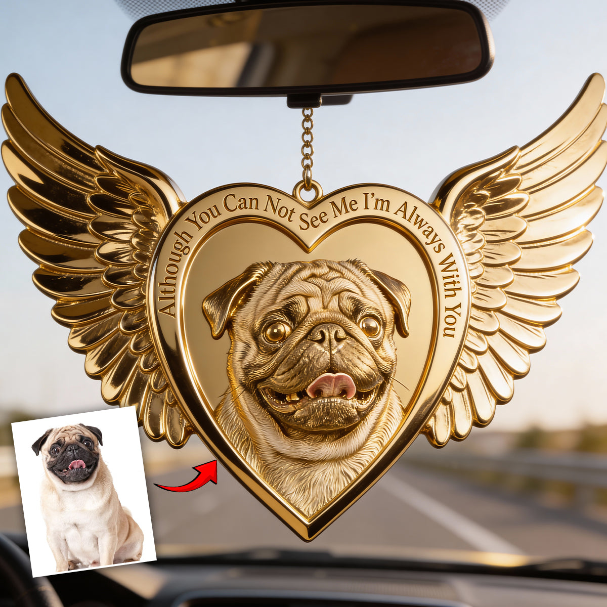 Memorial Gift, I'm Always With You - Personalized Memorial Car Ornament