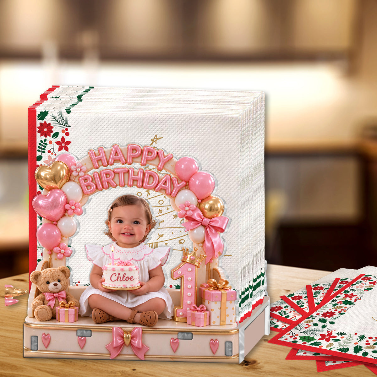 Happy Birthday Party - Personalized Kid Napkin Holder