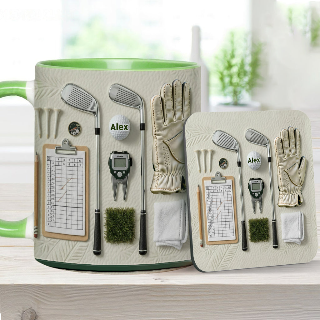 Vivez l'amour du golf - Mug personnalisé sur le thème du golf