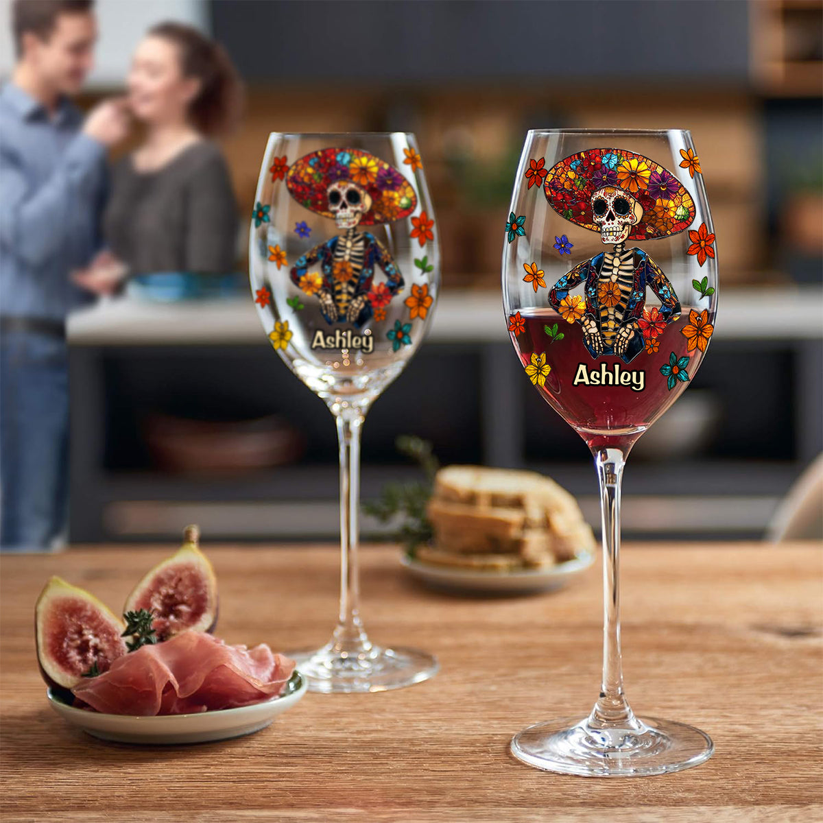 Joyeux mois de l'héritage hispanique ! Verre à vin personnalisé pour femmes latines, à longue tige.