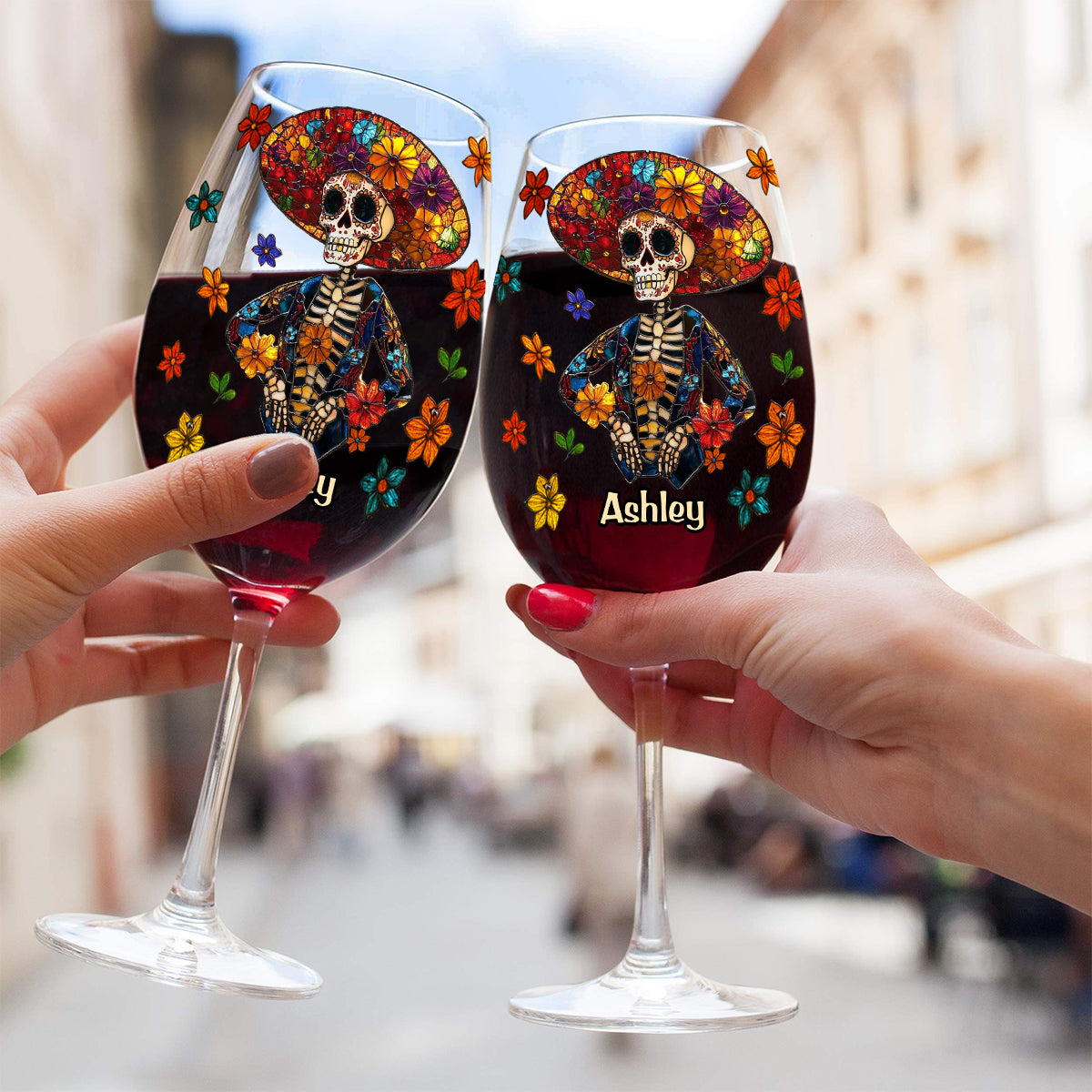 Joyeux mois de l'héritage hispanique ! Verre à vin personnalisé pour femmes latines, à longue tige.