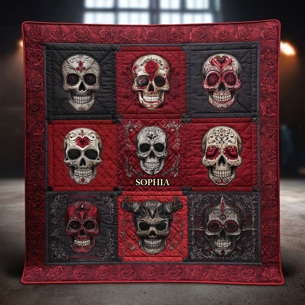 Couverture personnalisée Skull And Rose - Crâne