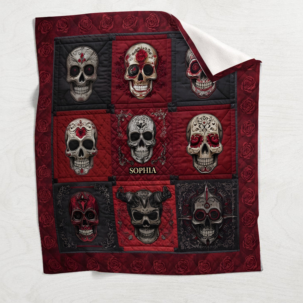 Couverture personnalisée Skull And Rose - Crâne