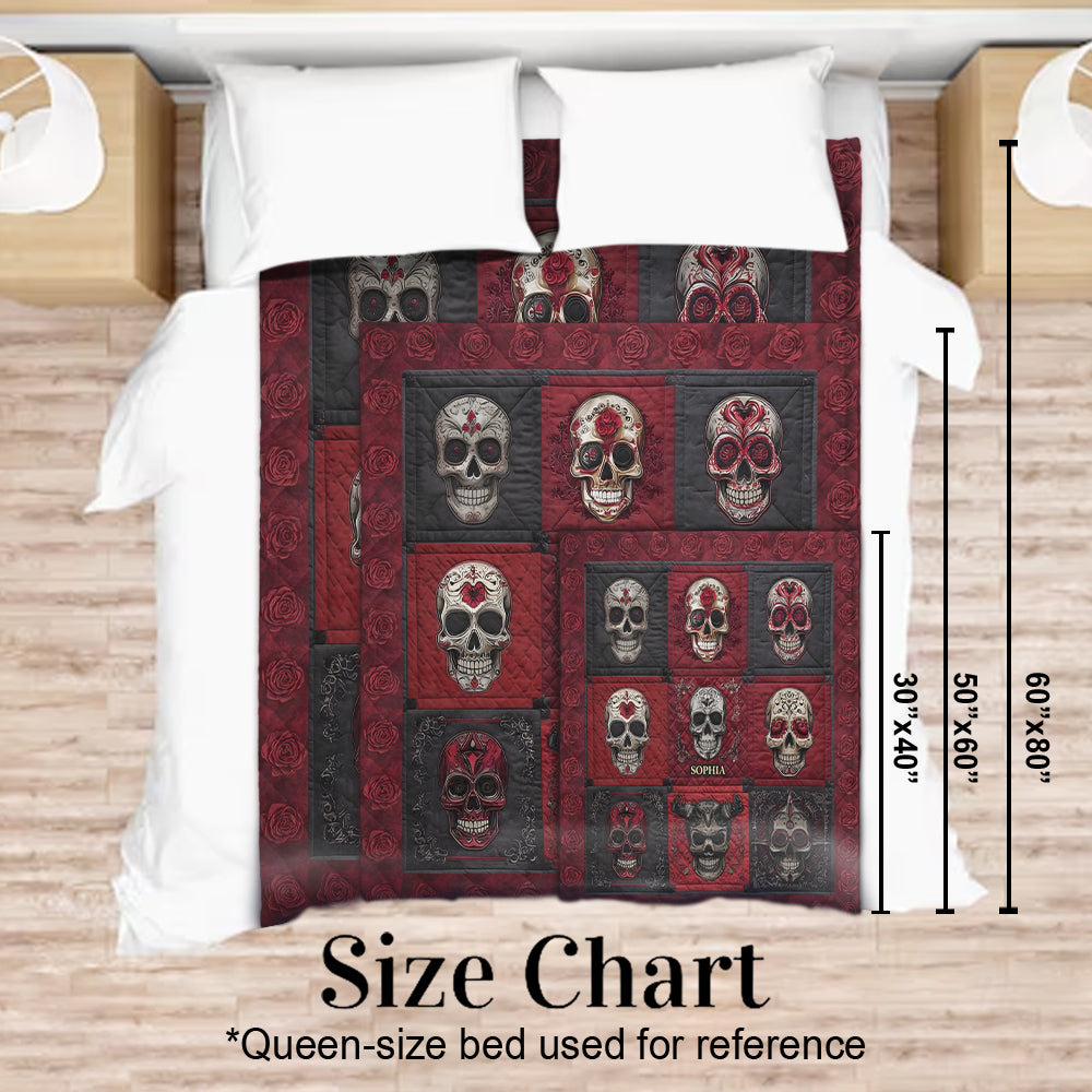 Couverture personnalisée Skull And Rose - Crâne
