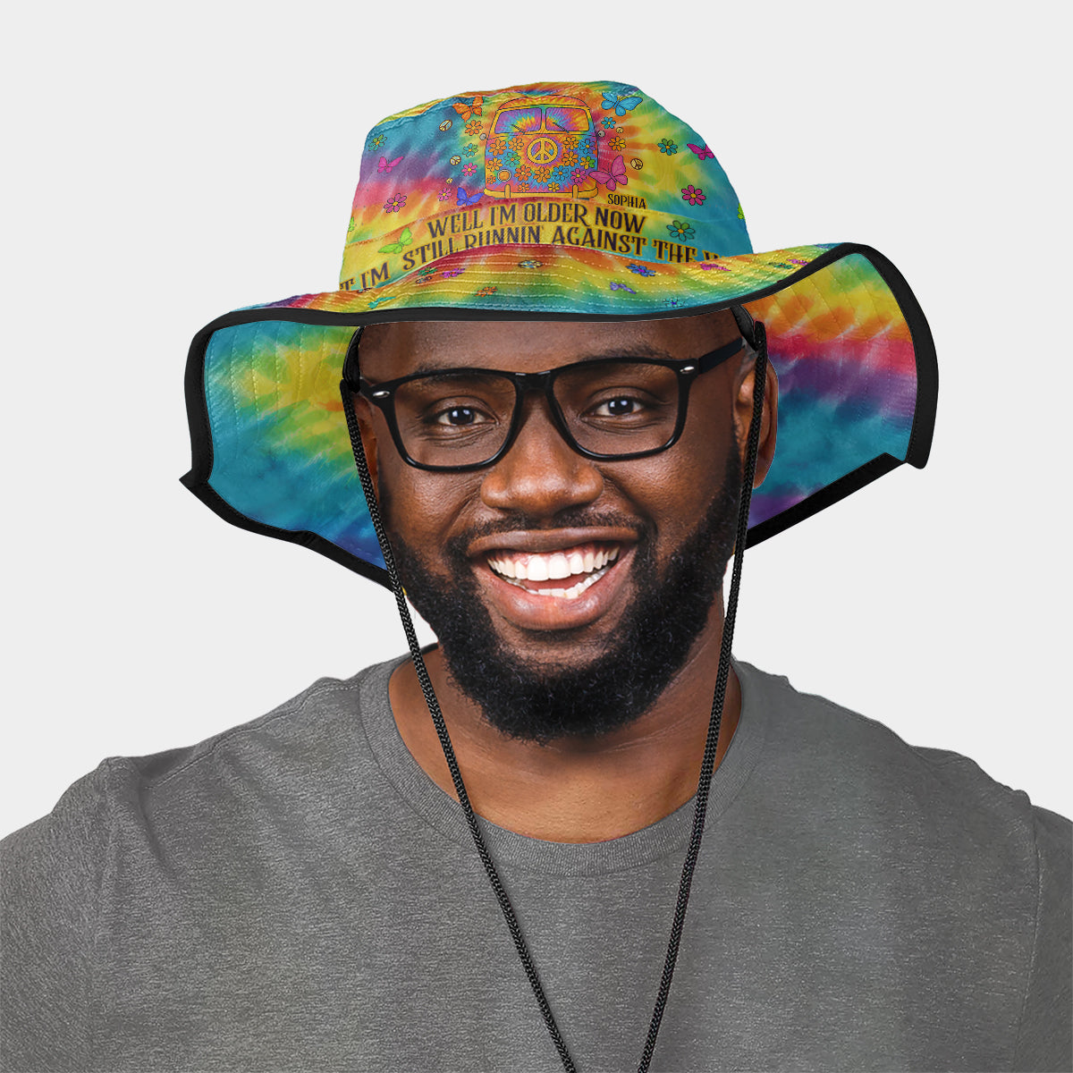 Running Against The Wind - Personalized Hippie Boonie Hat