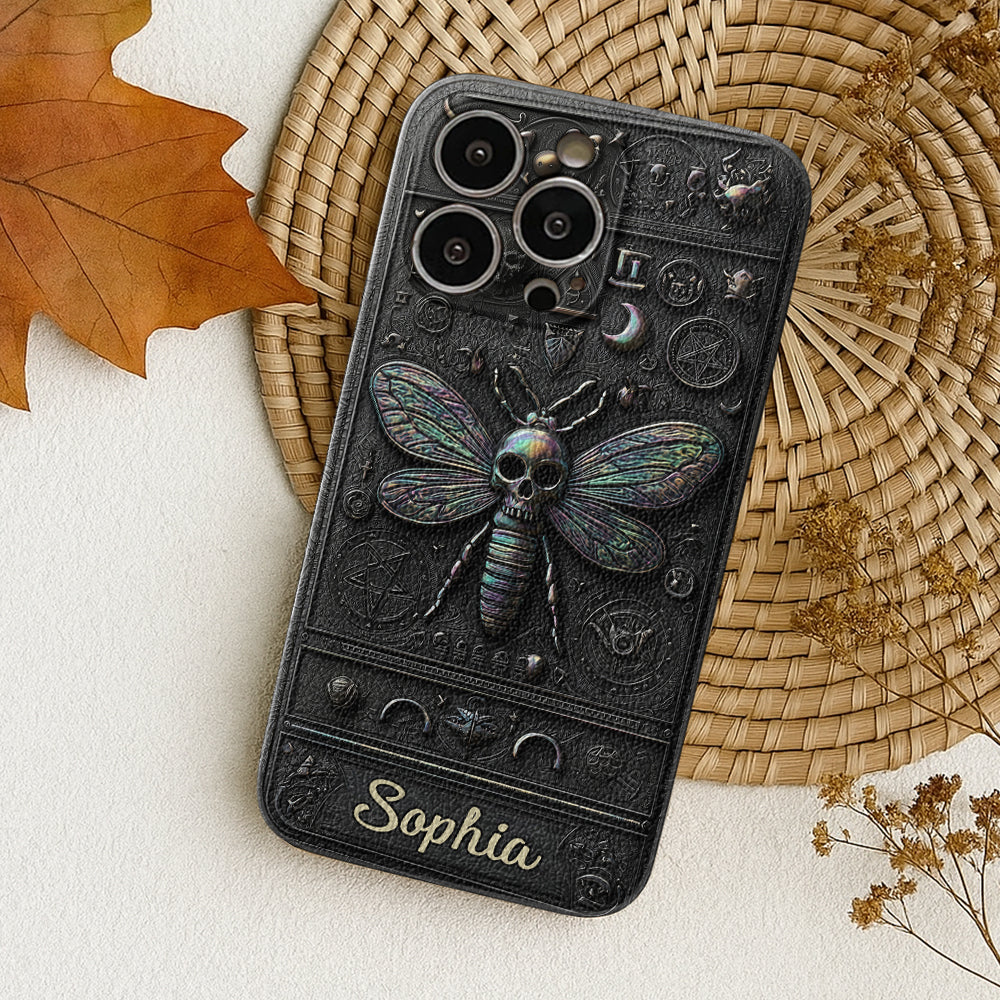Gothic Witch - Personalized Witch Leather Phone Case