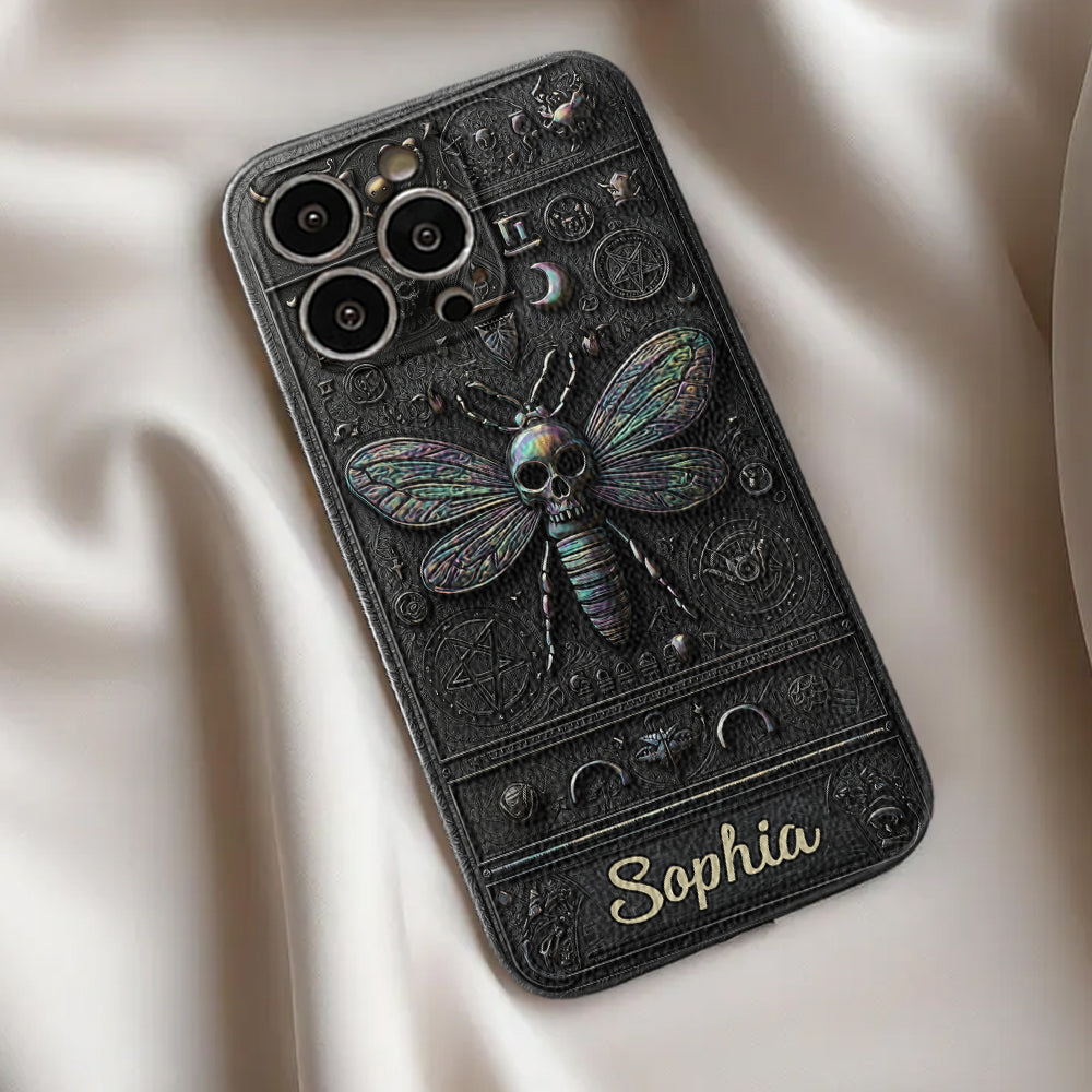 Gothic Witch - Personalized Witch Leather Phone Case