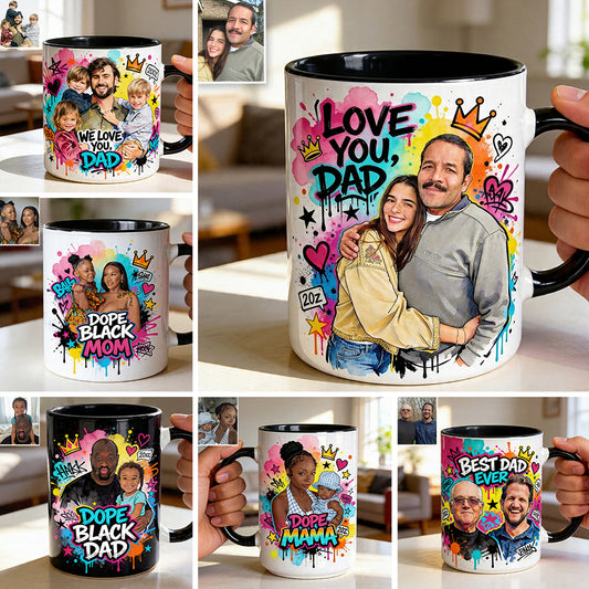 Best Dad Ever - Personalized Father Accent Mug & Coaster