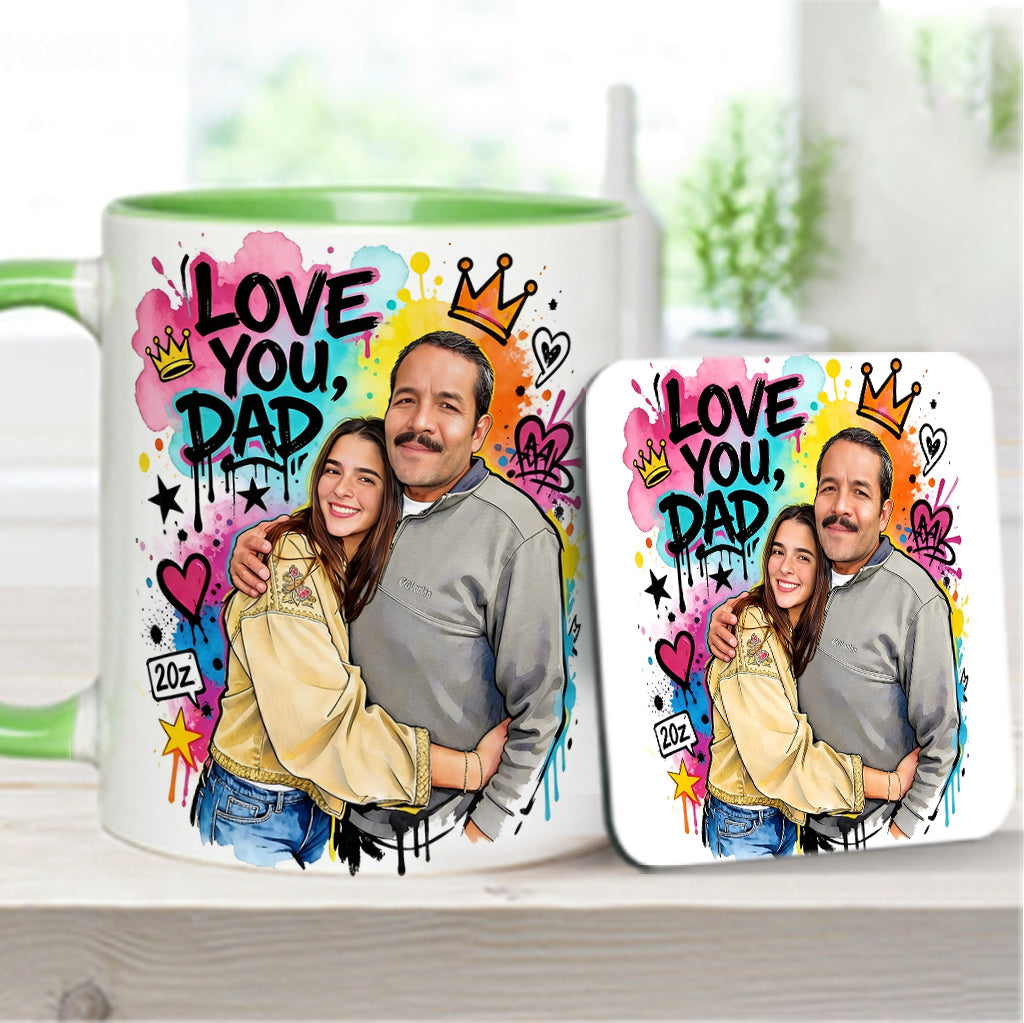 Meilleur Papa - Tasse Personnalisée avec Sous-Verre