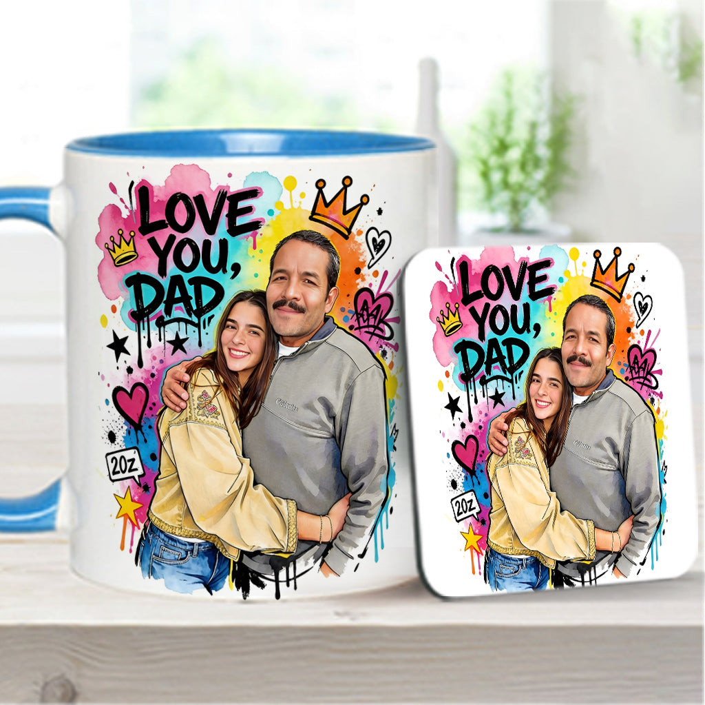 Meilleur Papa - Tasse Personnalisée avec Sous-Verre