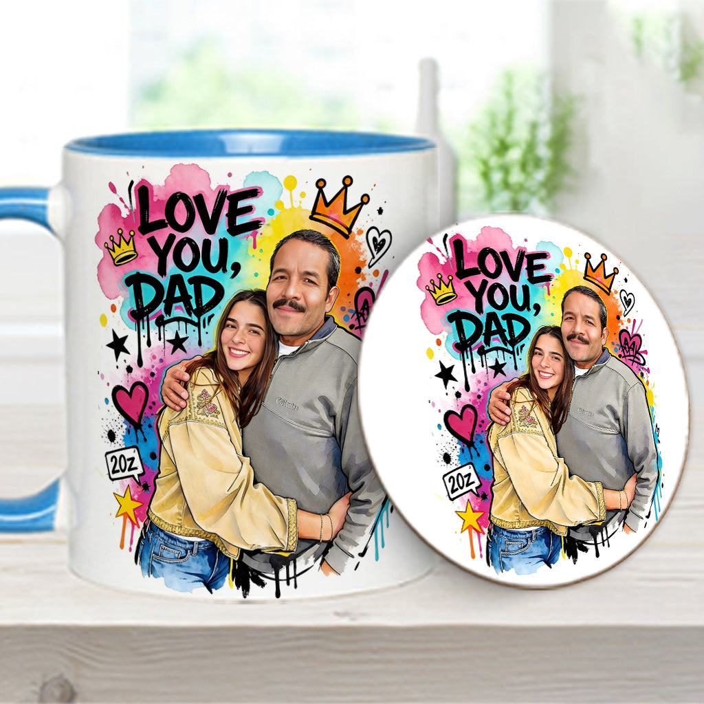 Meilleur Papa - Tasse Personnalisée avec Sous-Verre