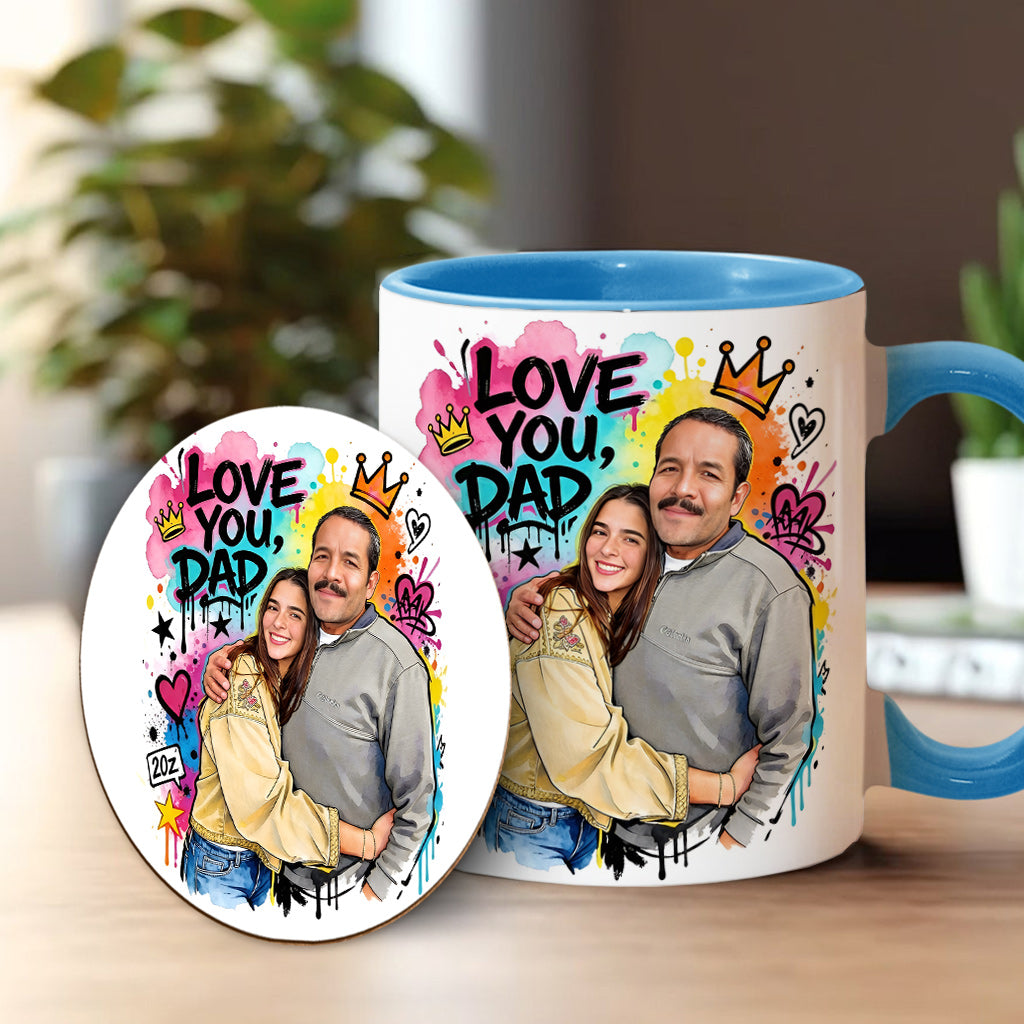 Meilleur Papa - Tasse Personnalisée avec Sous-Verre