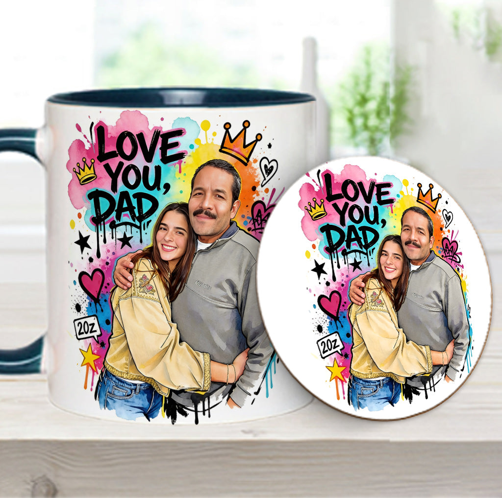 Meilleur Papa - Tasse Personnalisée avec Sous-Verre