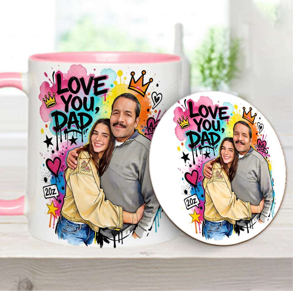 Meilleur Papa - Tasse Personnalisée avec Sous-Verre